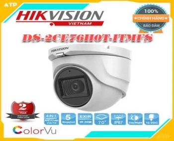 Lắp đặt camera tân phú Camera Dome Hd-Tvi Hồng Ngoại 5.0 Megapixel Hikvision DS-2CE76H0T-ITMFS