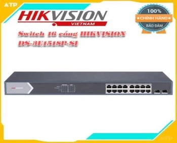 Lắp đặt camera tân phú Switch 16 cổng HIKVISION DS-3E1518P-SI