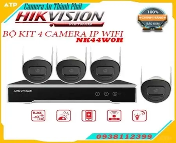 Lắp đặt camera tân phú NK44W0H BỘ KIT 4 CAMERA IP WIFI HIKVISION