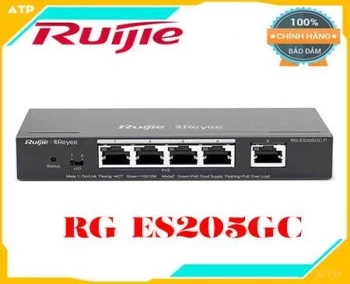 Lắp đặt camera tân phú RG-ES205GC Switch PoE 5 cổng RUIJIE