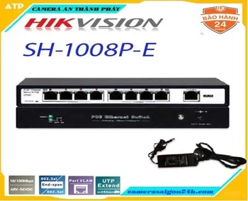 Switch PoE Hikvision SH-1008P-E, Hikvision SH-1008P-E, Switch SH-1008P-E, SH-1008P-E, SH-1008P-E Switch PoE Hikvision