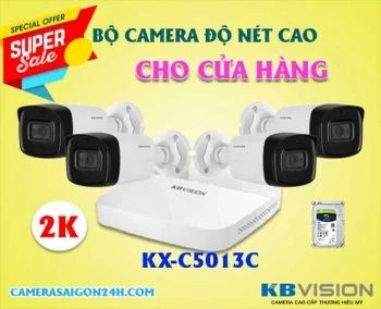 Lắp camera wifi giá rẻ Camera độ nét cao cho cửa hàng, camera độ nét cao, camera siêu nét 2k kbvision,c camera KBVISION KX-C5013C, camera KX-C5013C, KX-C5013C