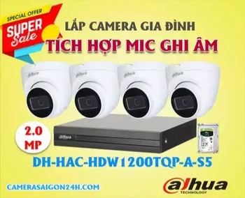 Lắp đặt camera tân phú Bộ Camera Ghi Âm Dahua DH-HAC-HDW1200TQP-A-S5