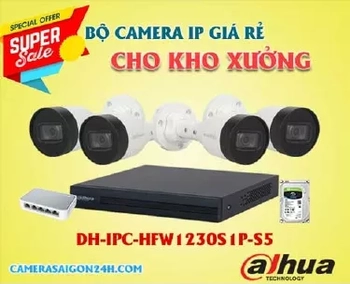 Lắp đặt camera tân phú Bộ Camera IP Giá Rẻ Dahua DH-HFW1230S1P